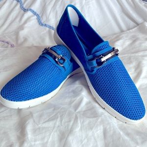 💙 ALDO Men’s Blue Mesh & Canvas Slip-on Loafers with Buckle Accent. USA 9.5 💙